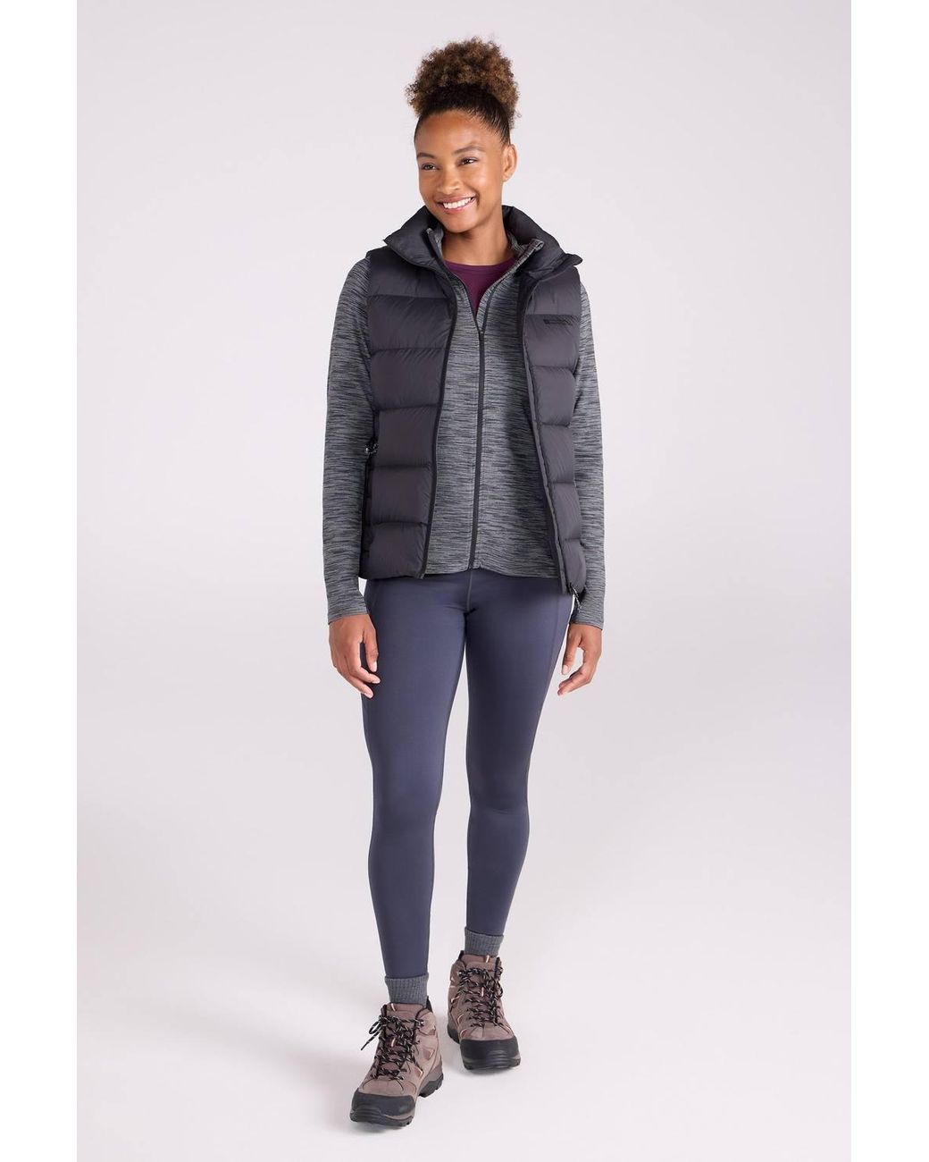 Mountain Warehouse Blue 'Stratus' Water Resistant Warm Down Filled Packable Lightweight Gilet