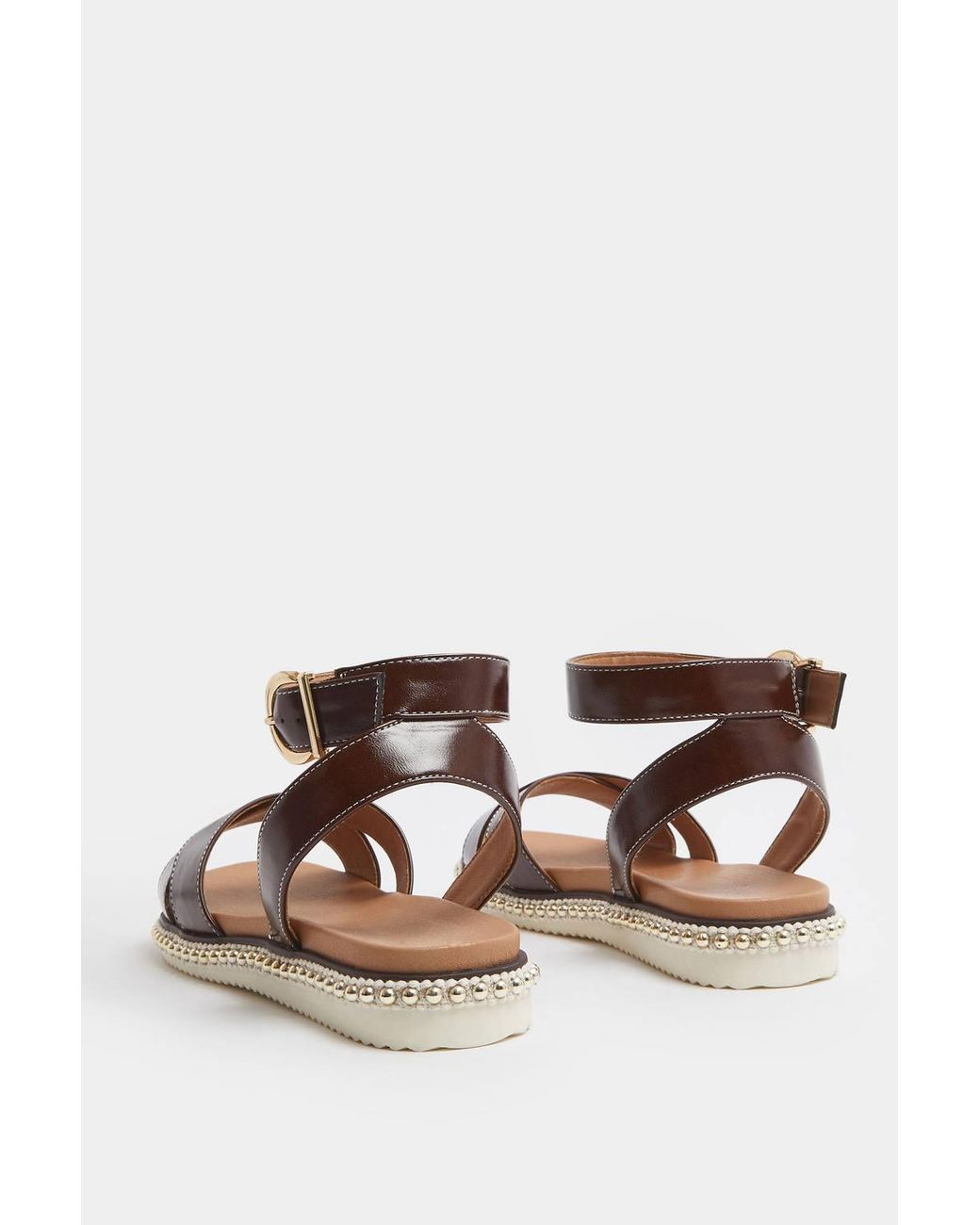 Yours Natural Cross Over Strap Sandals