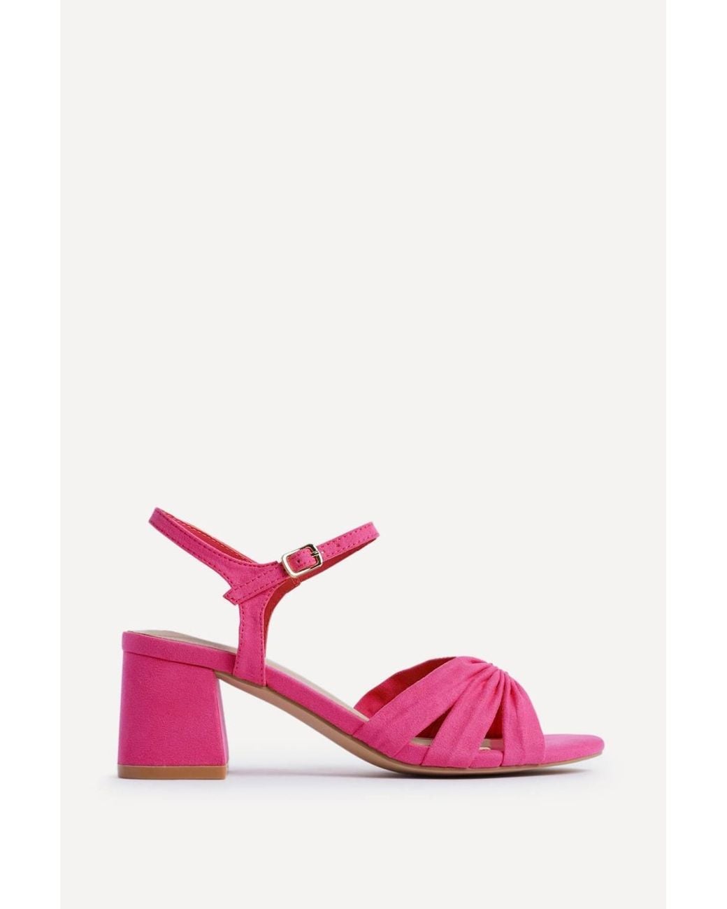 Linzi Pink Broadway Faux Suede Heeled Sandals