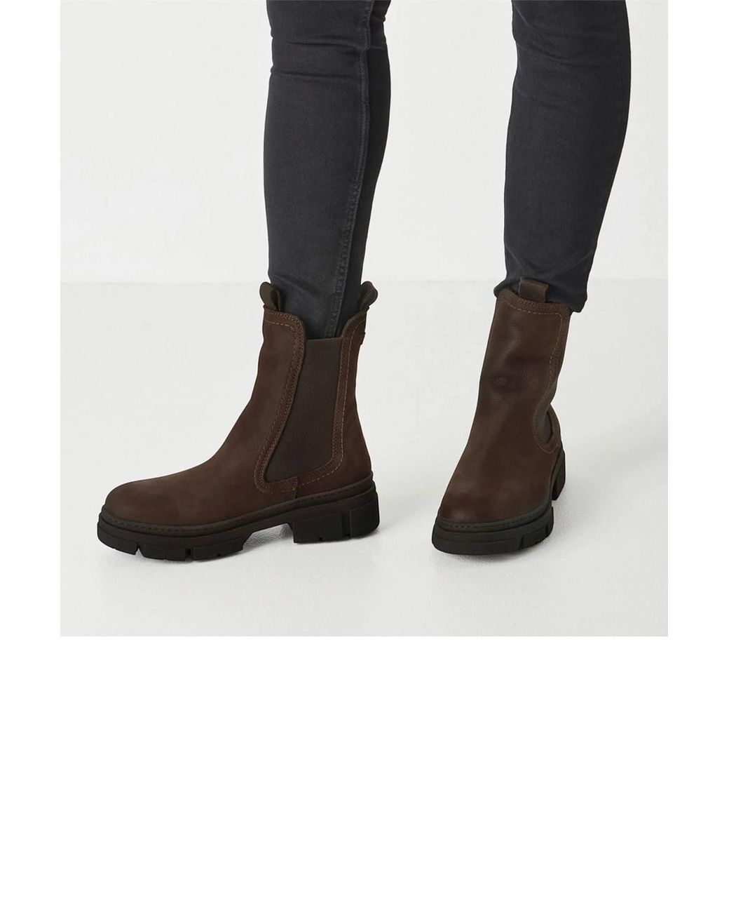 Infinity Leather Brown Tamaris Leather Classic High Pull-On Chelsea Ankle Boots