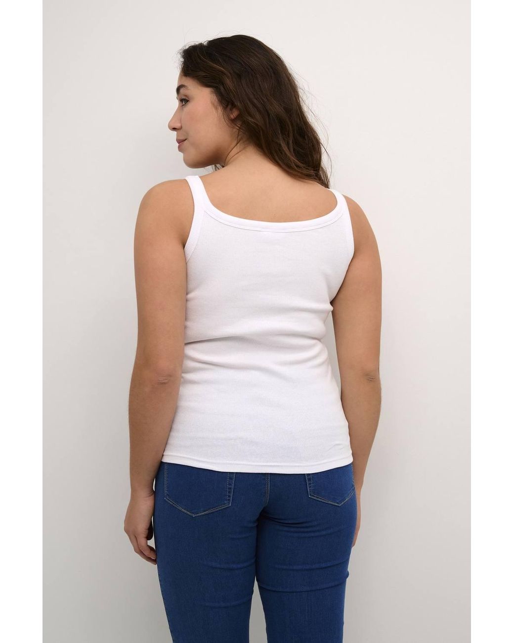 Kaffe Blue Carna Round Neck Tank Top