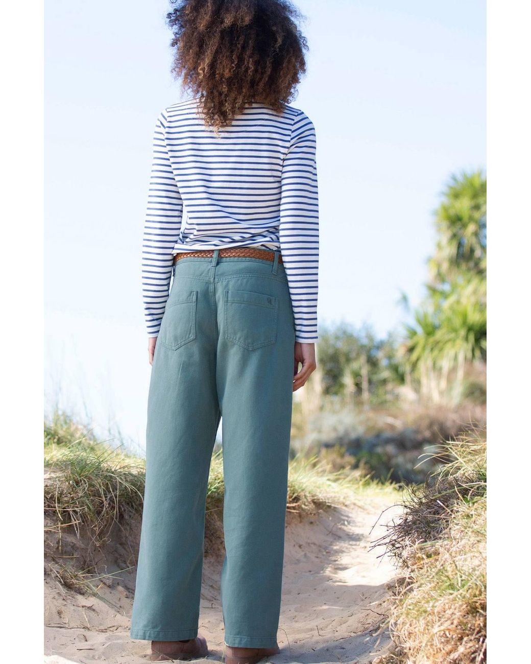 Kite Blue Wareham Wide Leg Twill Jeans
