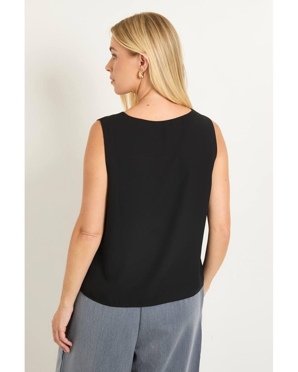 Wallis Black Petite V Neck Cami Top