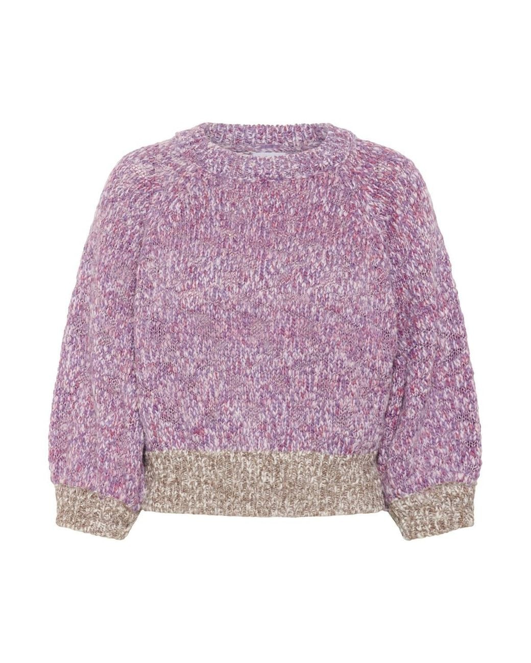 Saint Tropez Purple Long Sleeve Crew Neck Jumper