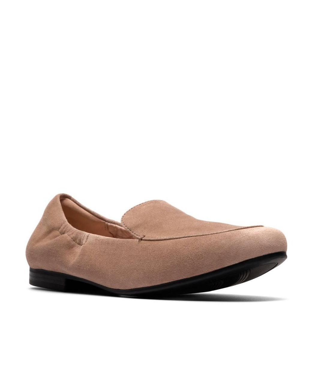 Clarks Brown Tamna Pure Mushroom Suede Loafers, Slip Ons