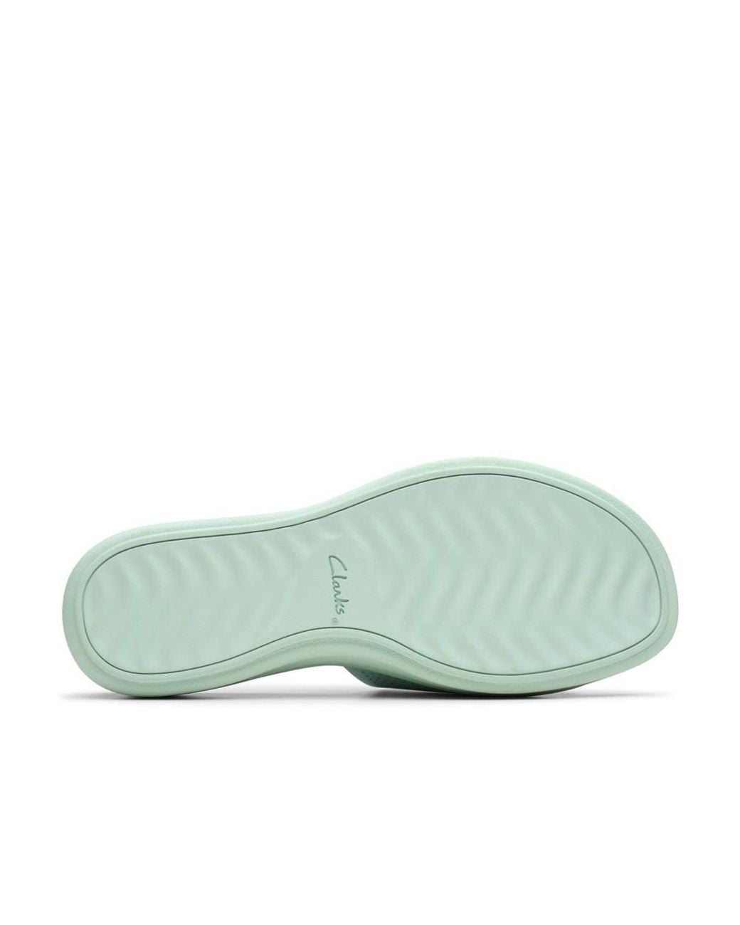 Clarks Green Drift Twist Mint Flat Sandals, Sliders