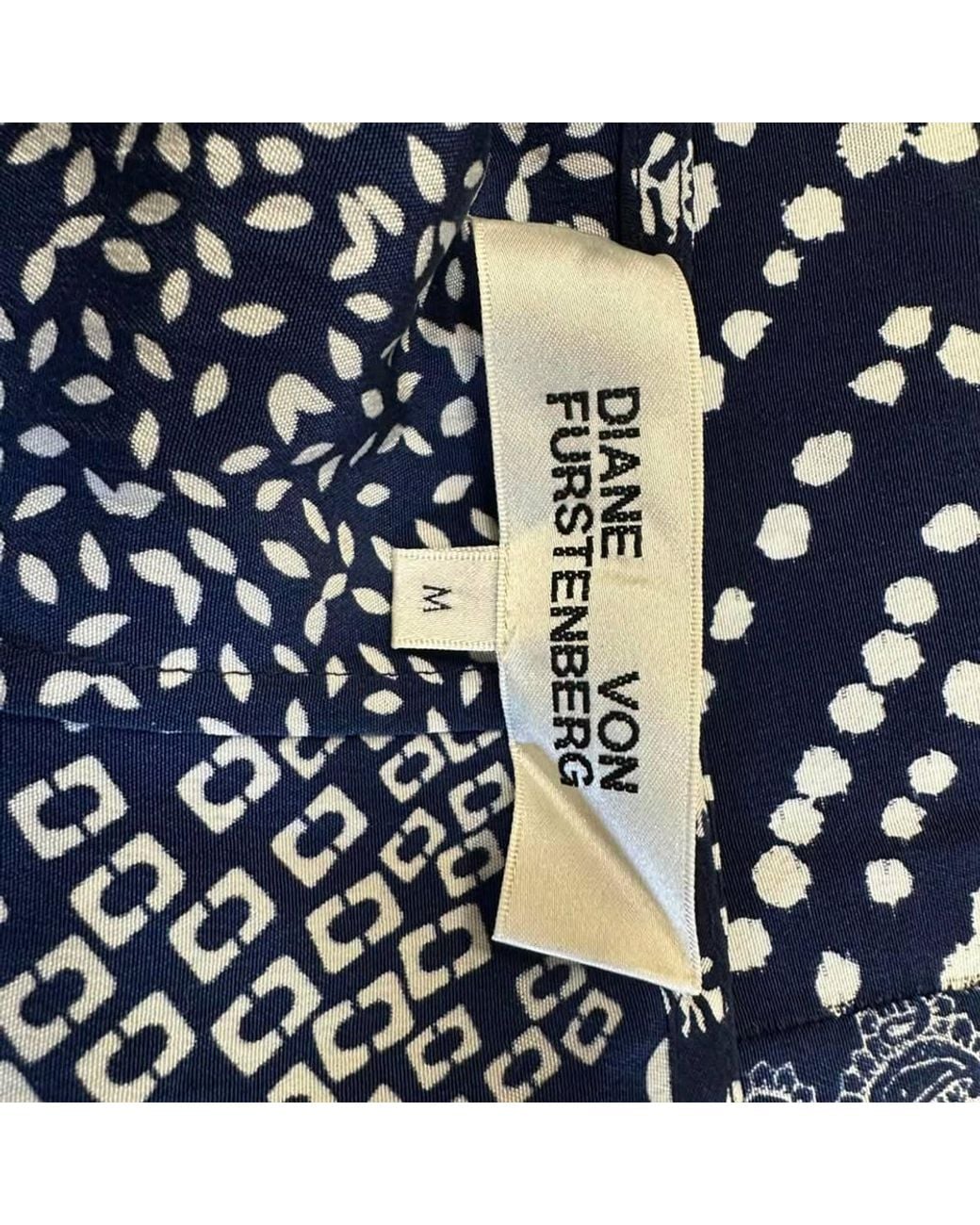 Diane von Furstenberg Blue Preloved Reid Patchwork Printed Mini Dress