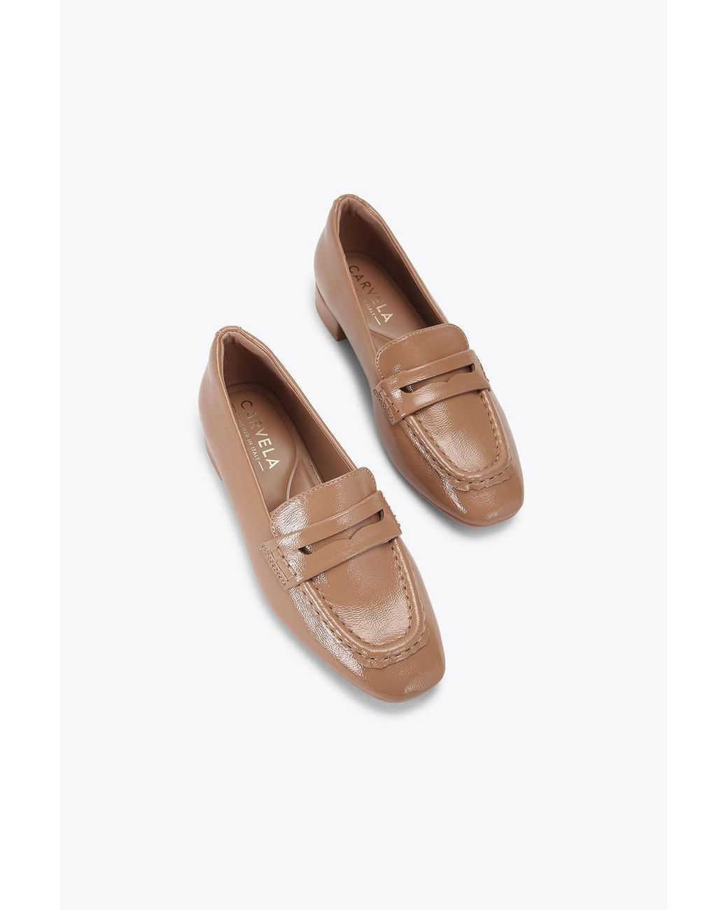 Carvela Kurt Geiger Natural 'Noce Loafer' Patent Flats