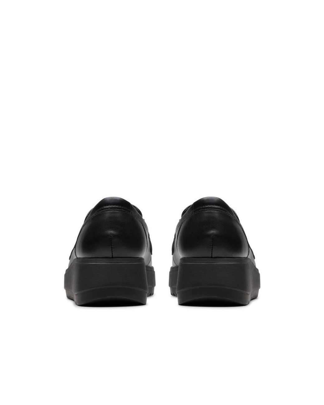 Clarks Black Zylah Top Leather Loafers, Slip Ons