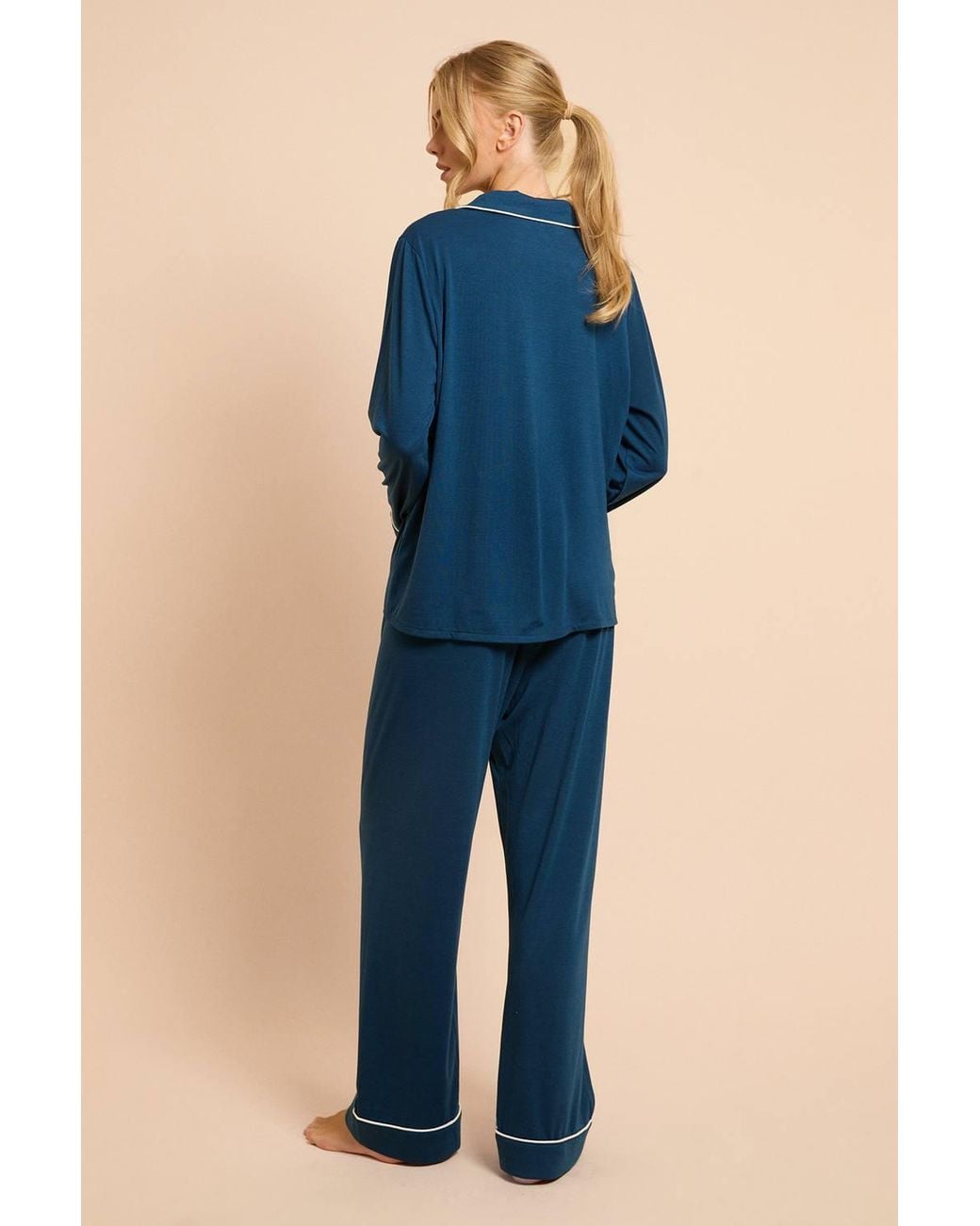 Dorothy Perkins Blue Long Sleeve Jersey Pyjama Set