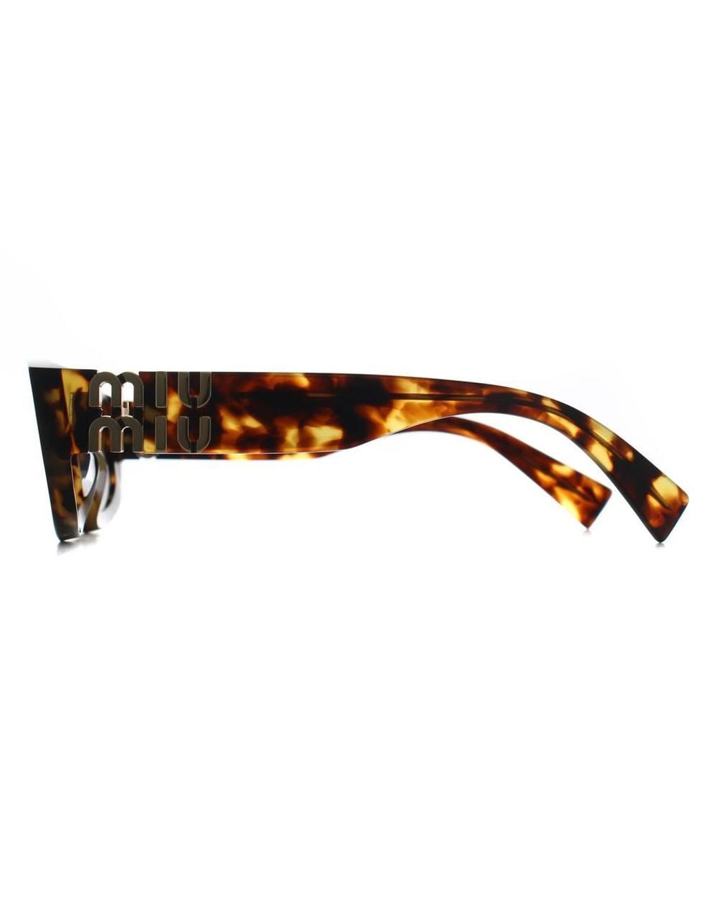 Miu Miu Brown Oval Havana Honey Dark Mub04S