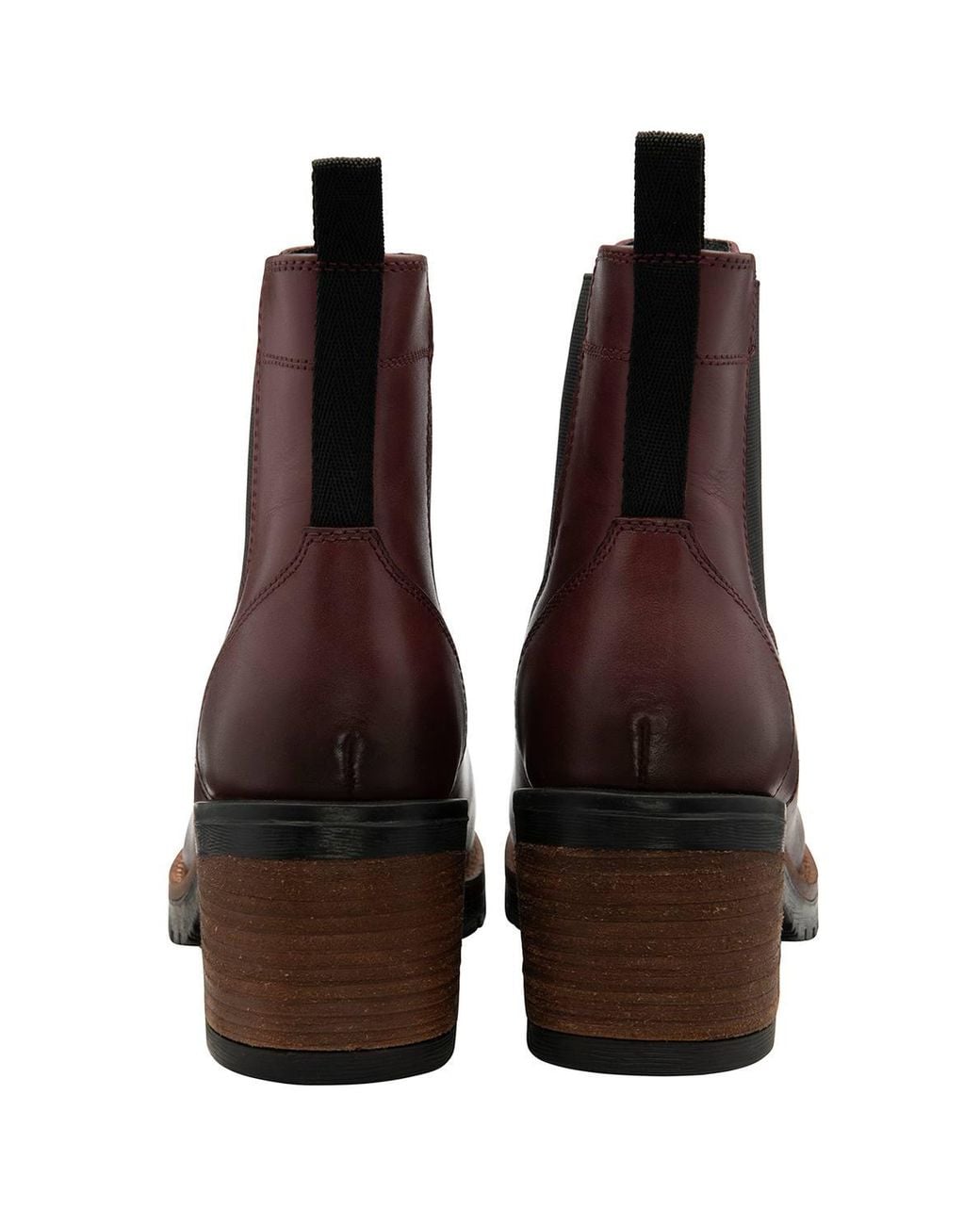 Ravel Brown Dark Bordo Leather 'Bray' Ankle Boots