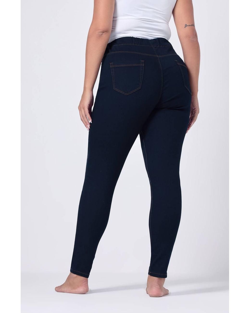 Yours Blue Pull On Jeggings