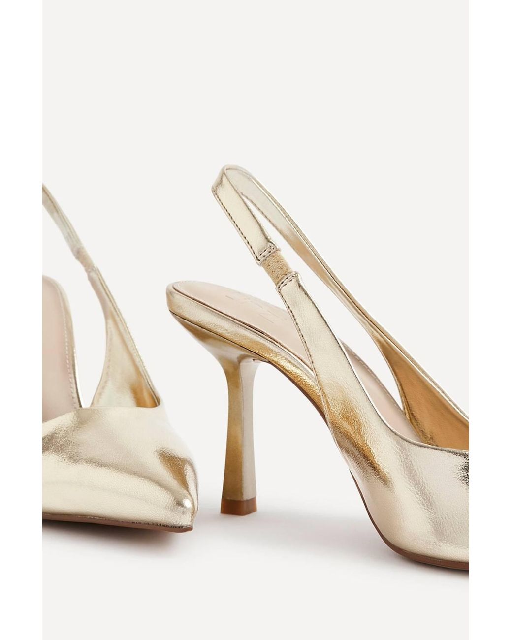 Linzi Natural Dash Faux Leather Court Heels