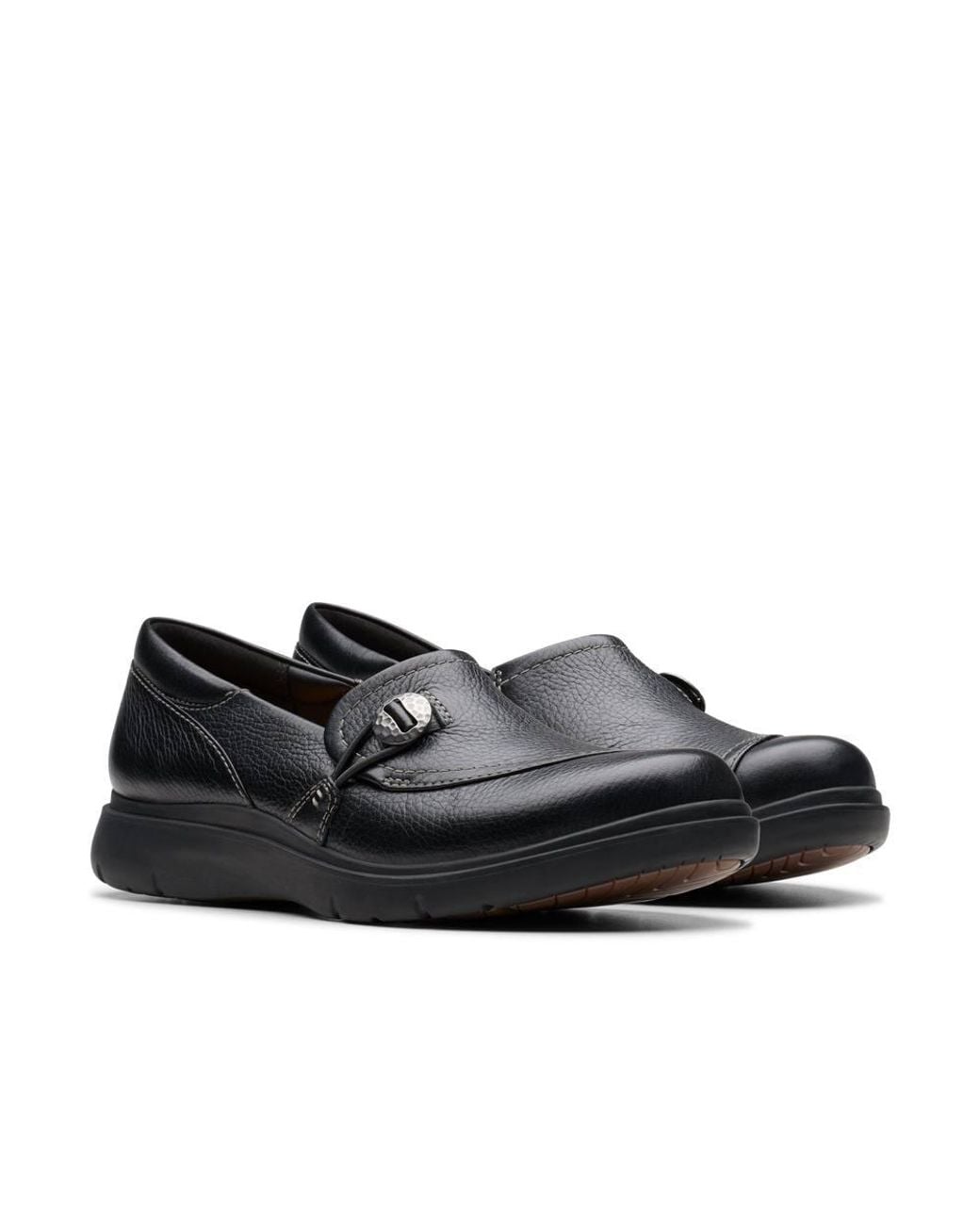 Clarks Black Certina Ease Leather Slip Ons