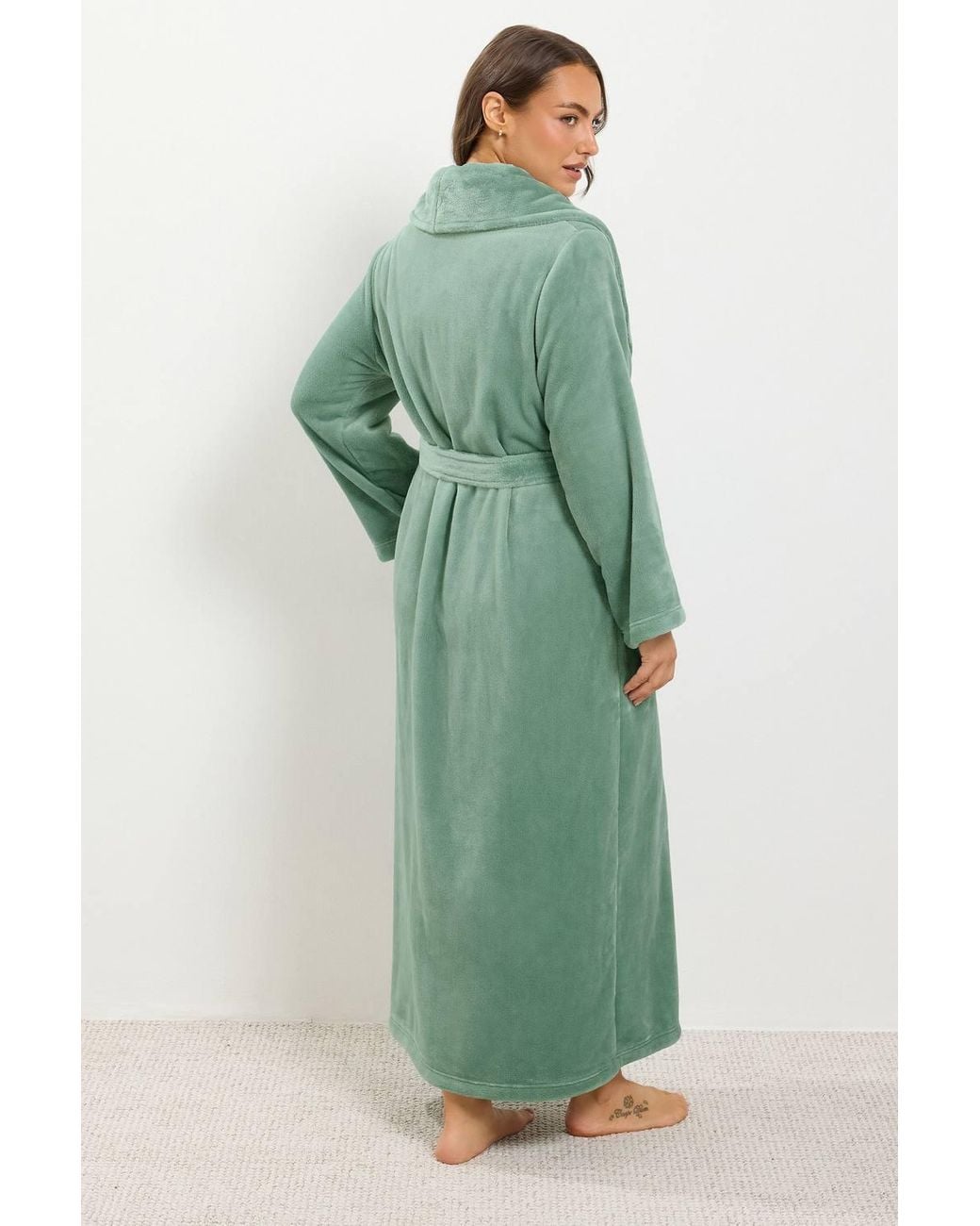 Yours Green Luxe Dressing Gown