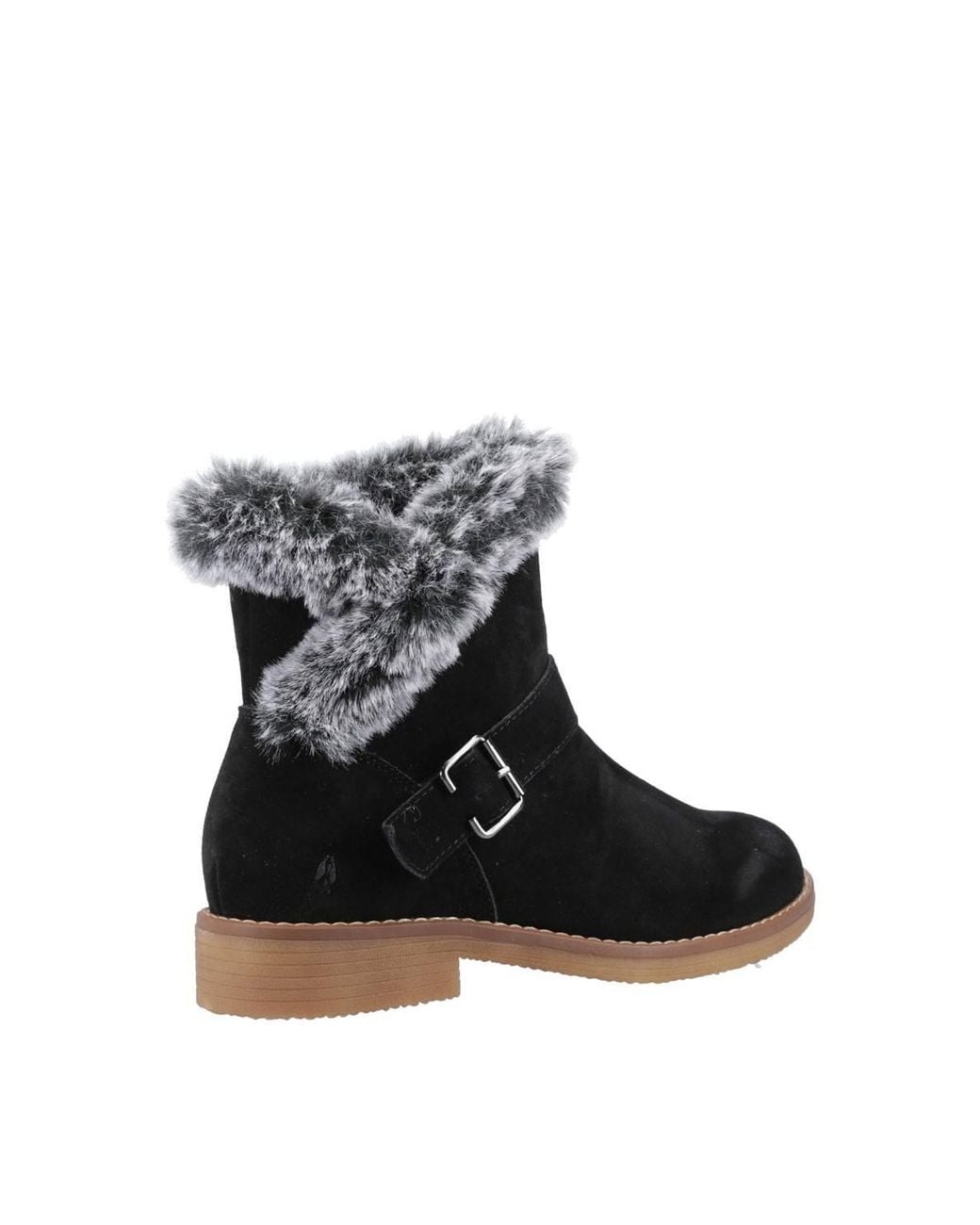 Hush Puppies Black Hannah Wide Fit Boot