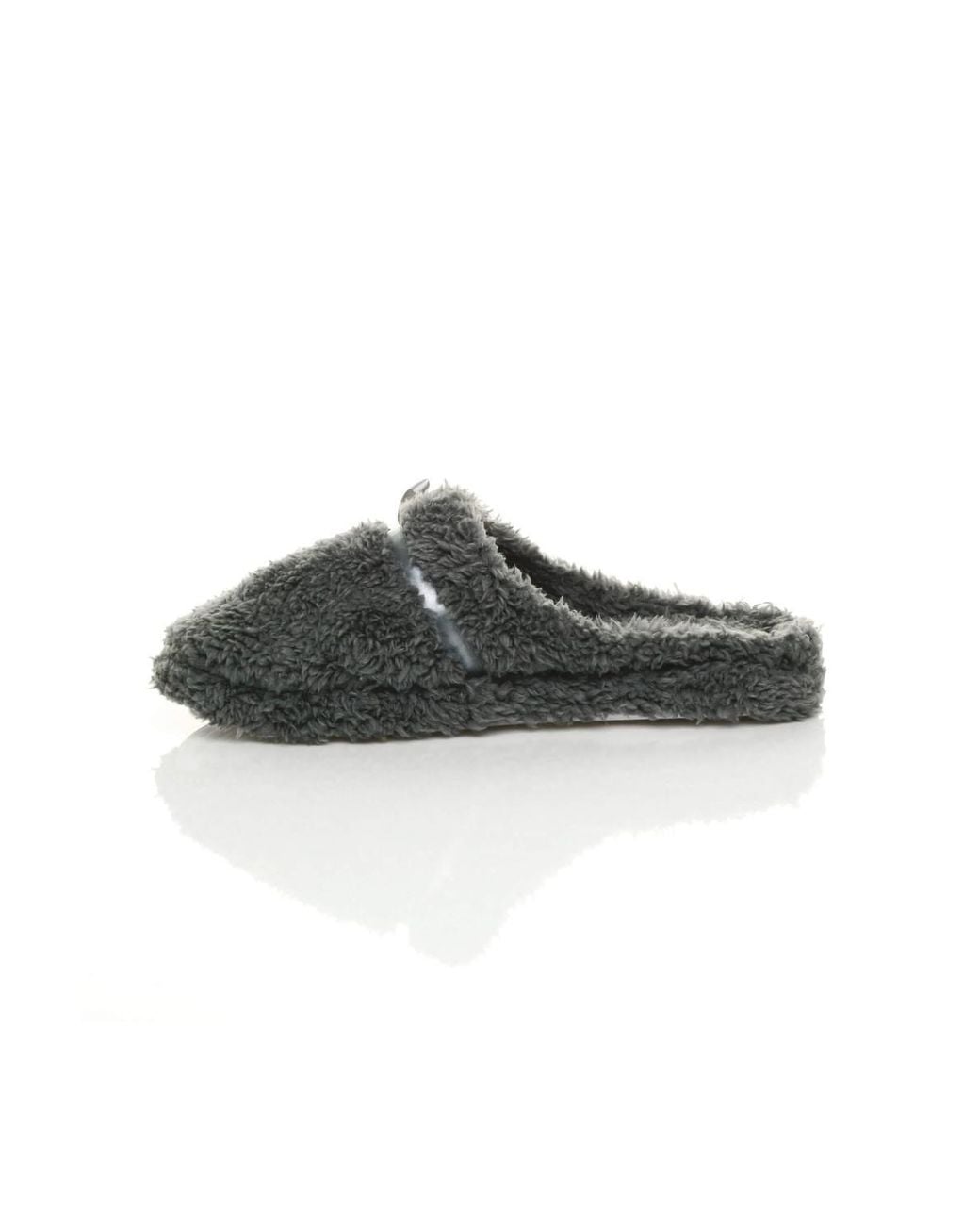AJVANI Black Fleece Mules Slippers