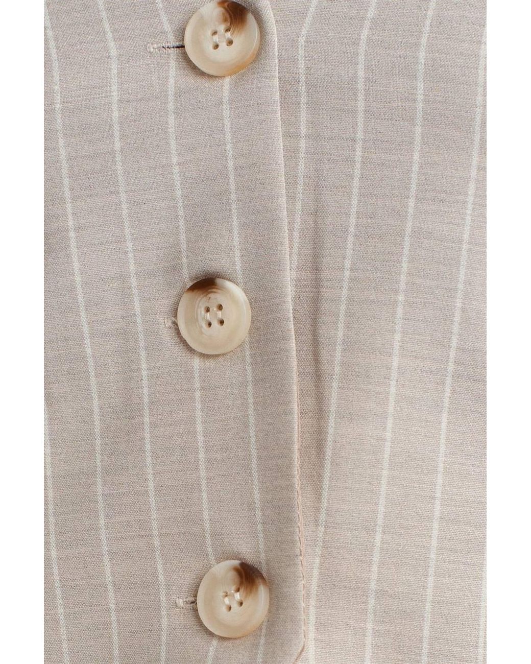 Dilvin Blue Striped Crop Waistcoat