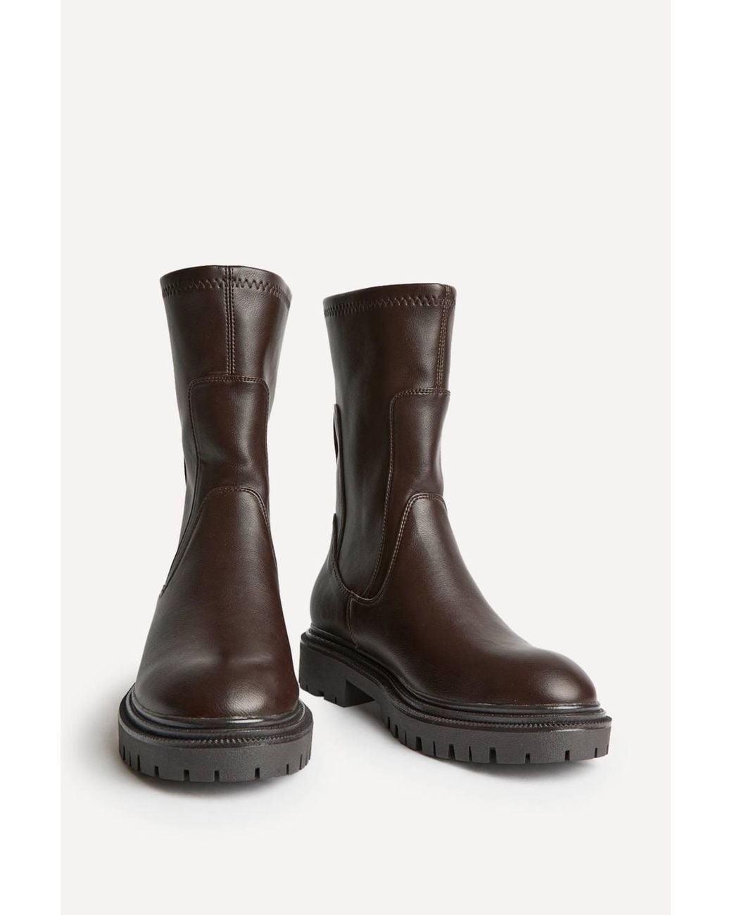 Linzi Brown Kenzie Wide Fit Mid Length Chelsea Boots