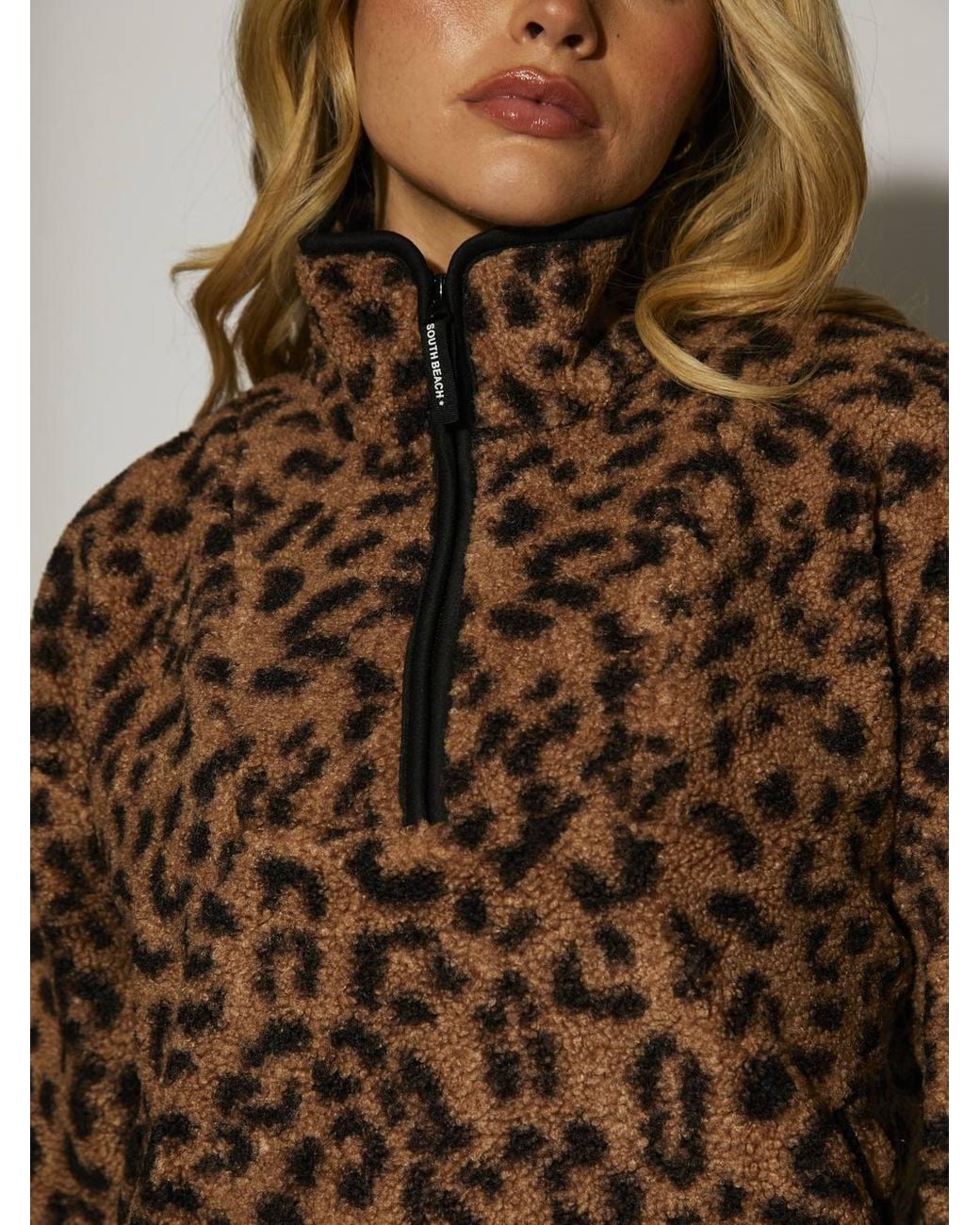 South Beach Brown Borg 1/4 Length Jacket