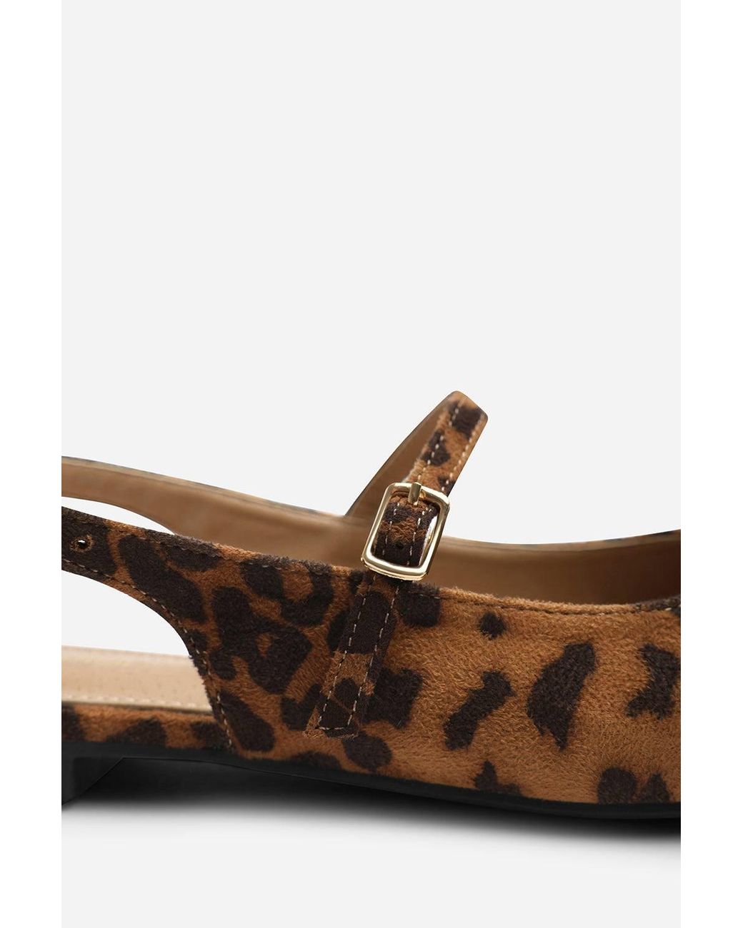 Where's That From Blue Estrella Wide Fit Pointed Toe Mary Jane Open Back Ballet Flats