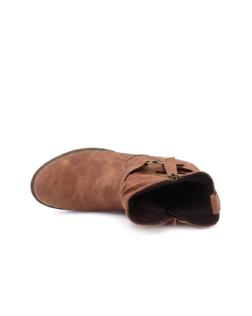 Pavers Brown Warm Lined Zip Fasten Calf Length Boots
