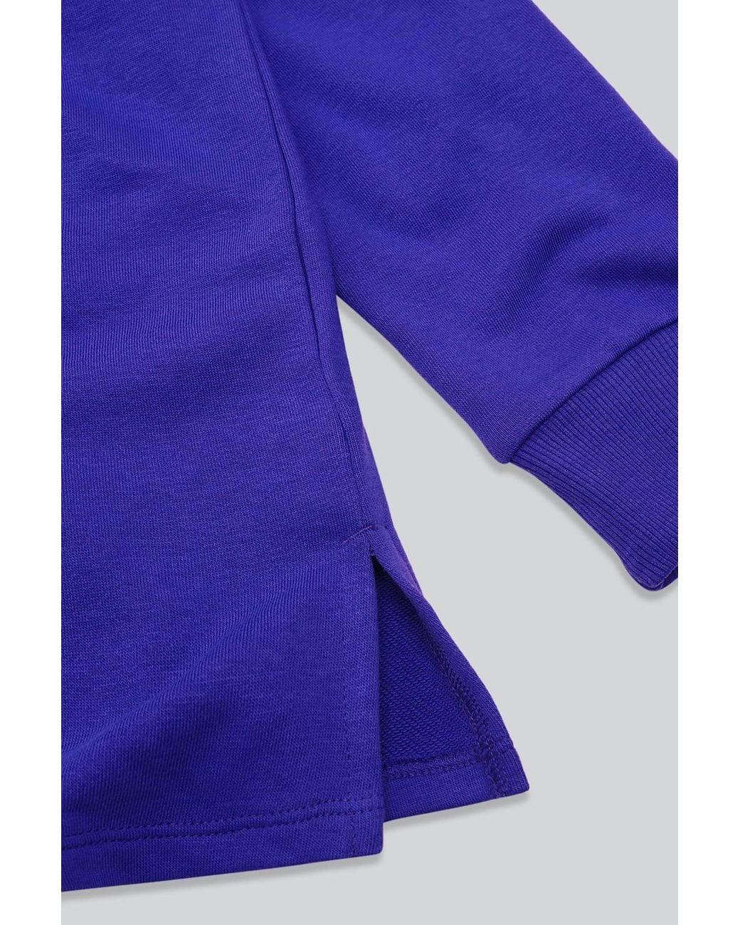 Enorsia Blue Christmas Reindeer Graphic Terry Sweatshirt