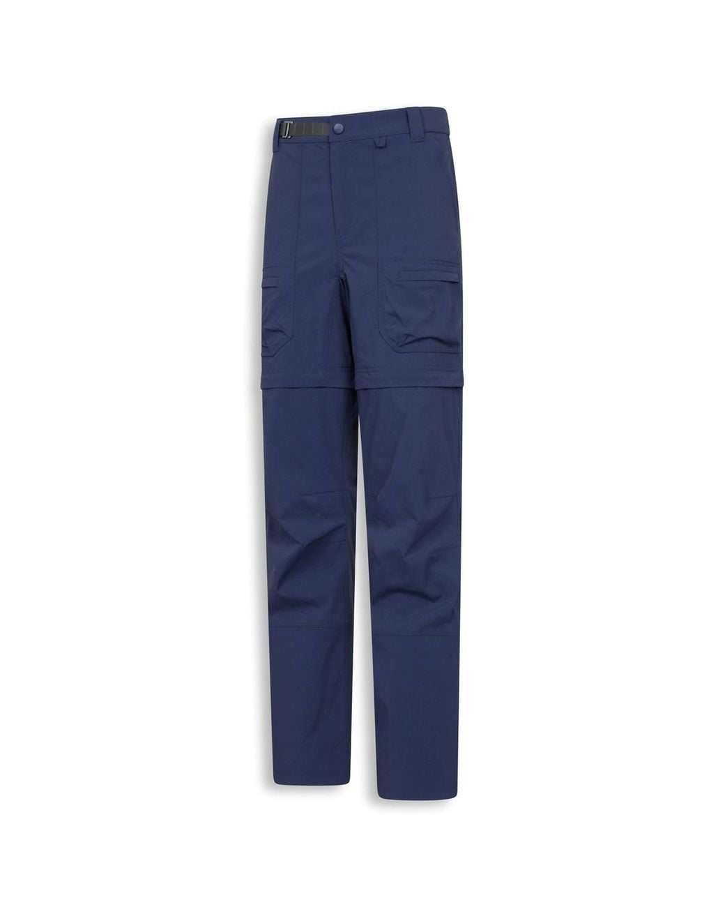 Mountain Warehouse Blue Lightweight Stretch Water Resistant Cargo Zip-Off Hiking Trousers