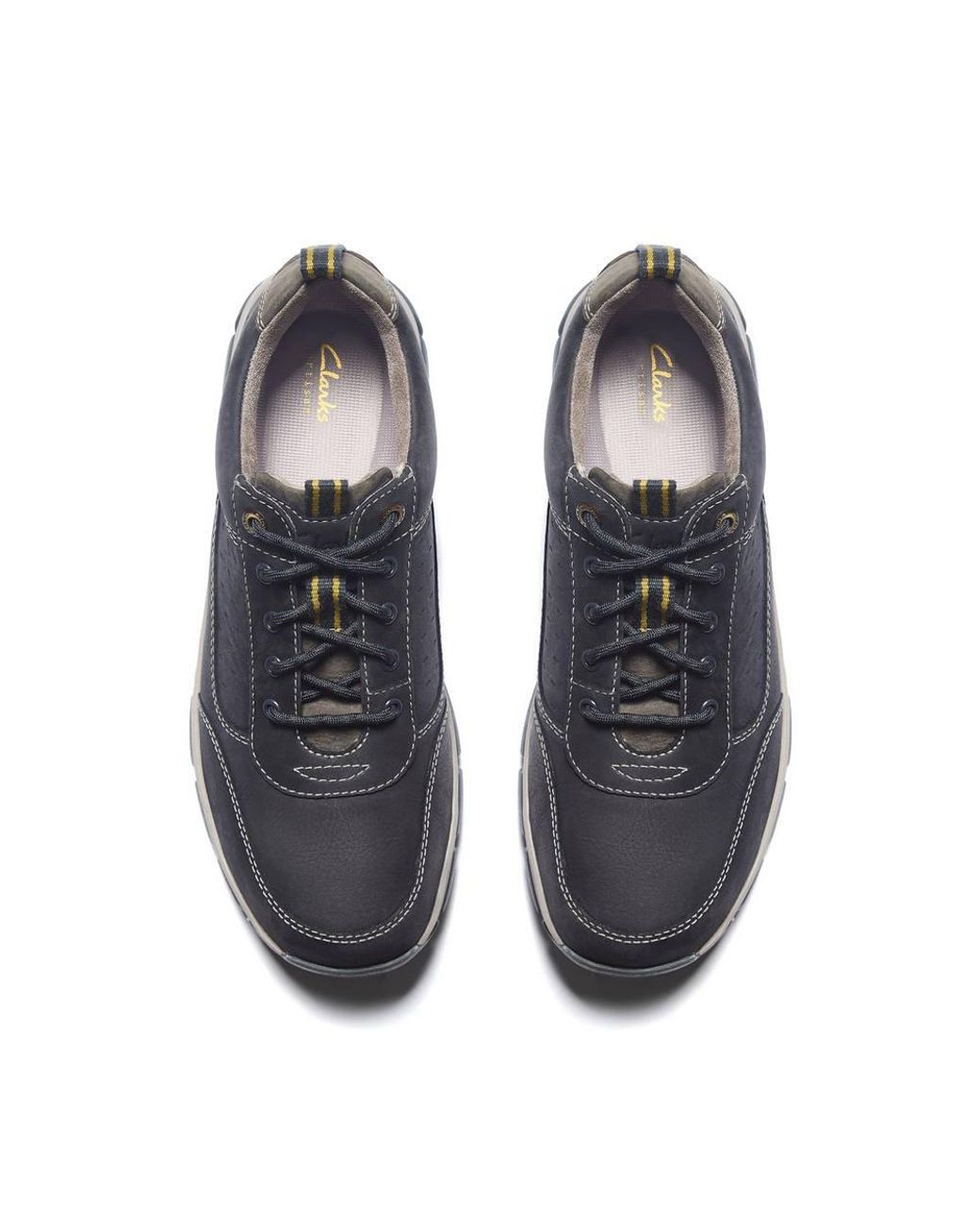 Clarks Black Spypath Ox Nubuck Trainers, Walking for men
