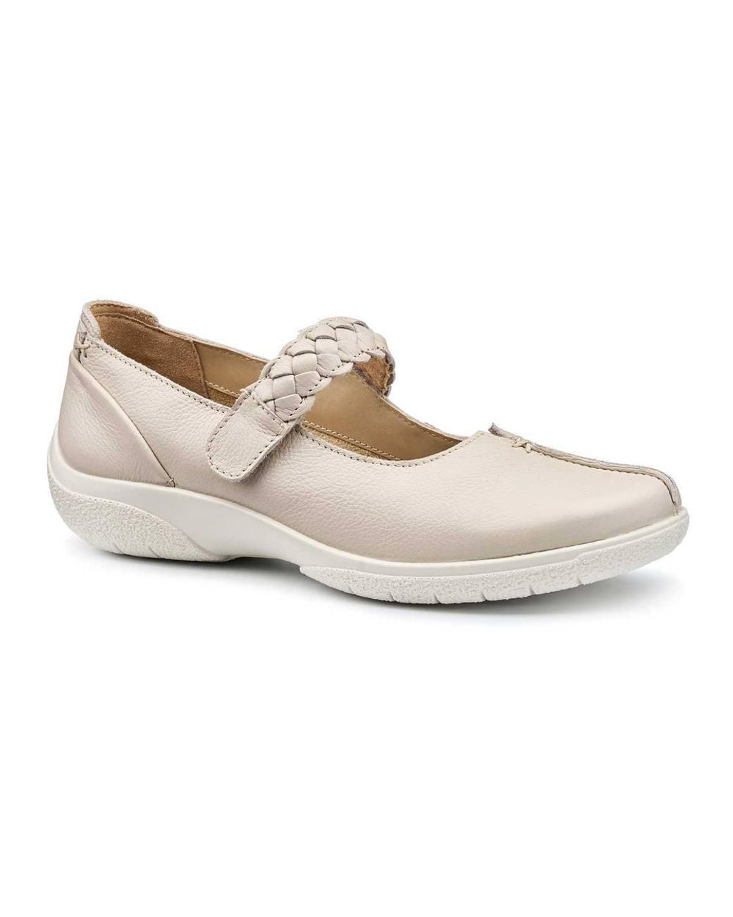 Hotter White Extra Wide 'Shake Ii' Mary Janes