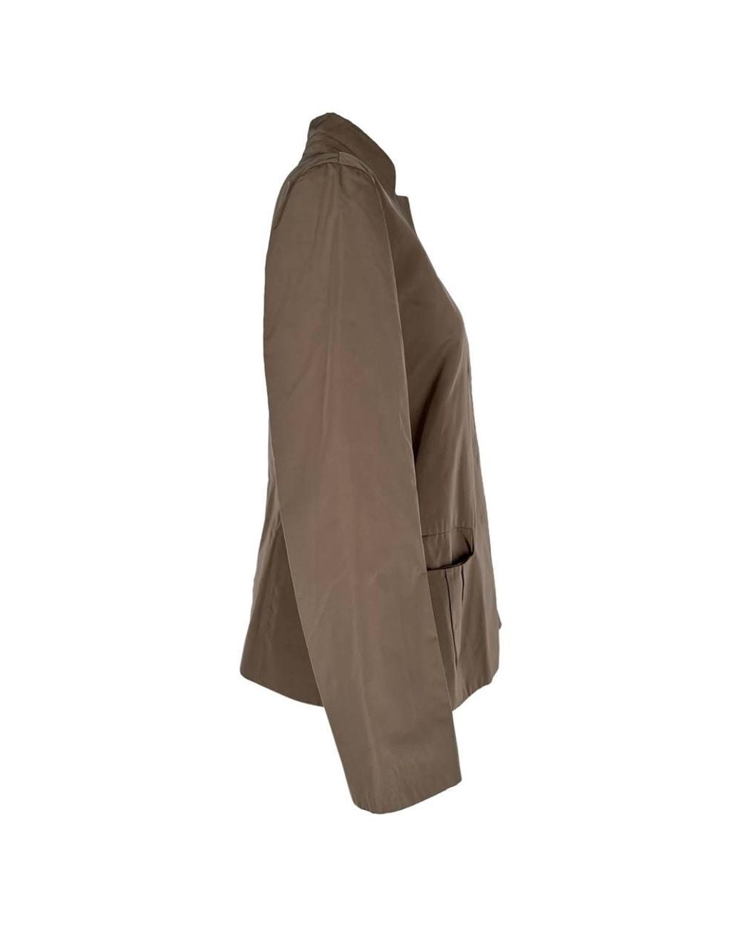 Jil Sander Brown Preloved Hidden-Buttoned Blazer W/ Pockets