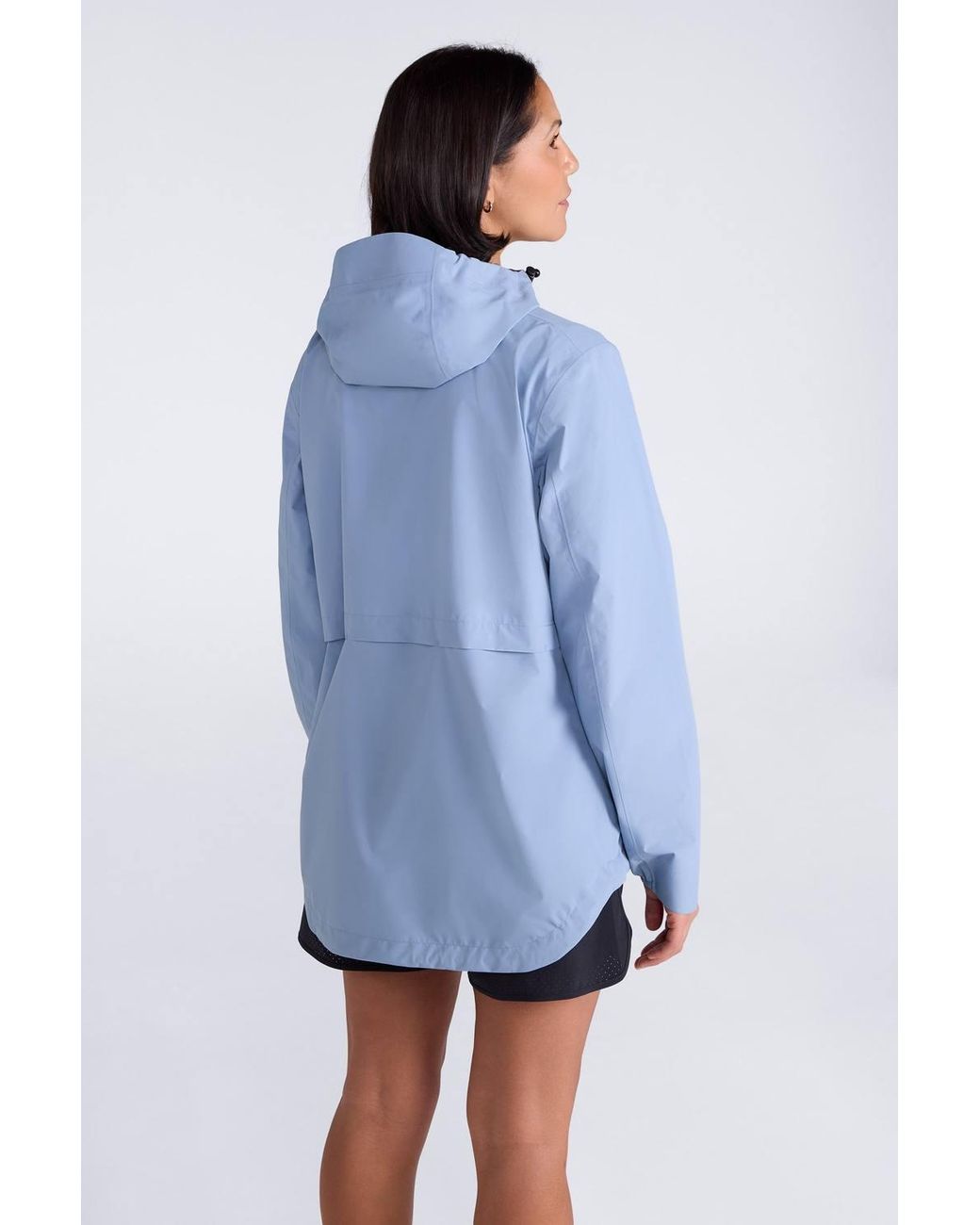 Mountain Warehouse Blue 'Aerovent' 2.5 Layer Waterproof Windproof Packable Hooded Rain Jacket