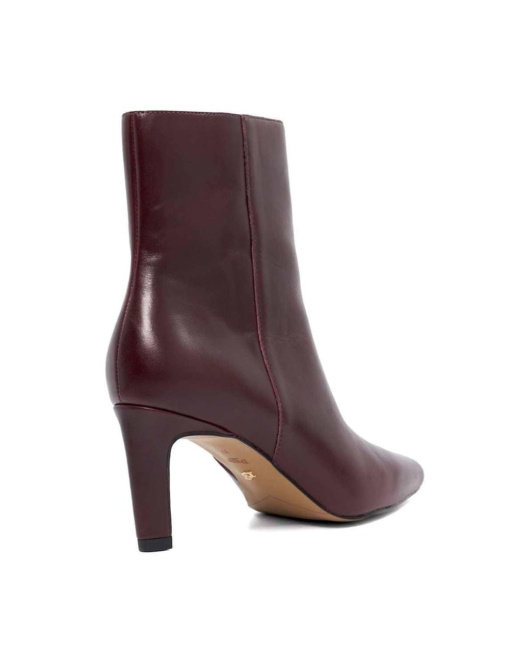 Dune Purple Wide Fit 'Ovation' Leather Ankle Boots
