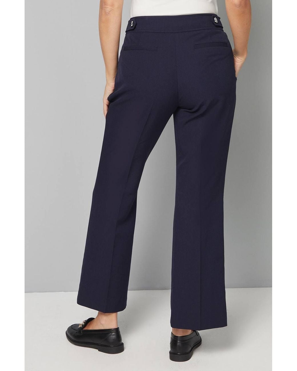 Wallis Blue Petite Smart Bootcut Leg Pants