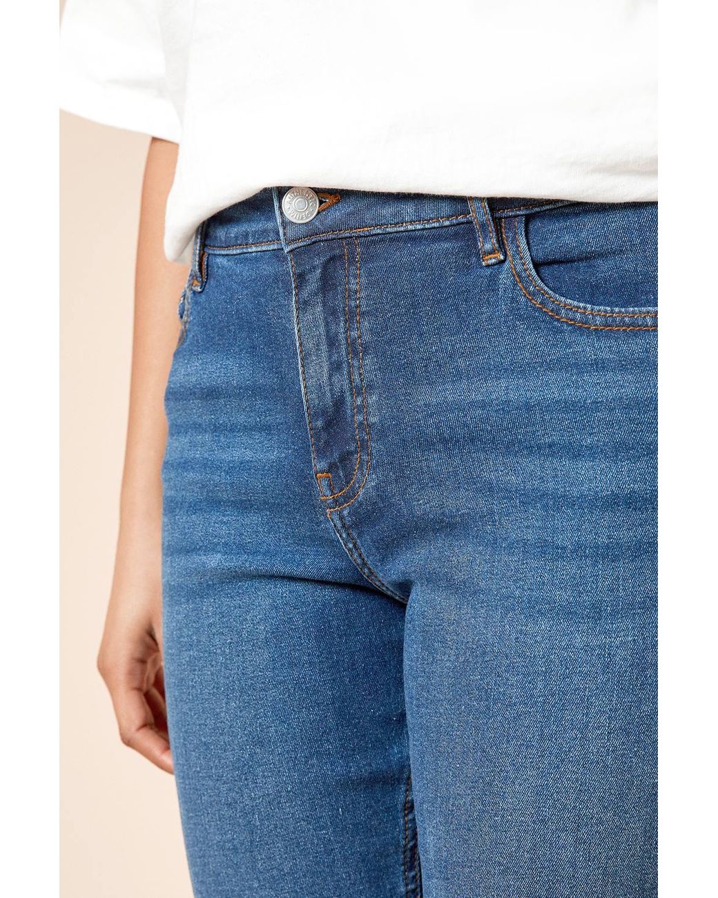 Dorothy Perkins Blue Petite Comfort Stretch Bootcut Jeans