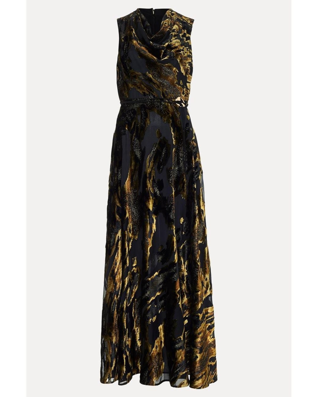 Phase Eight Black Carrie Draped Cowl Neck Maxi Dress