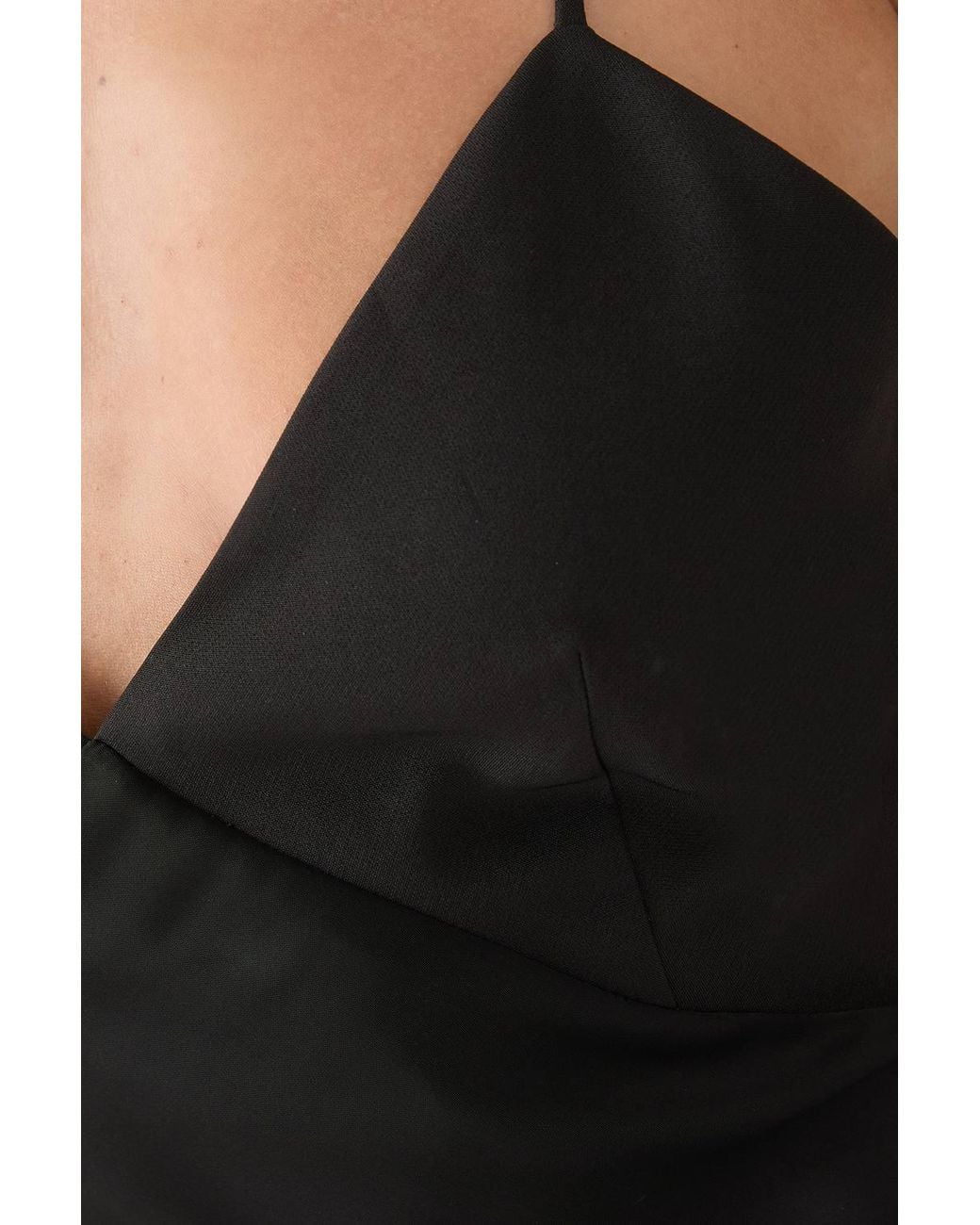 MissPap Natural Premium Bust Panel Satin Bias Maxi Dress