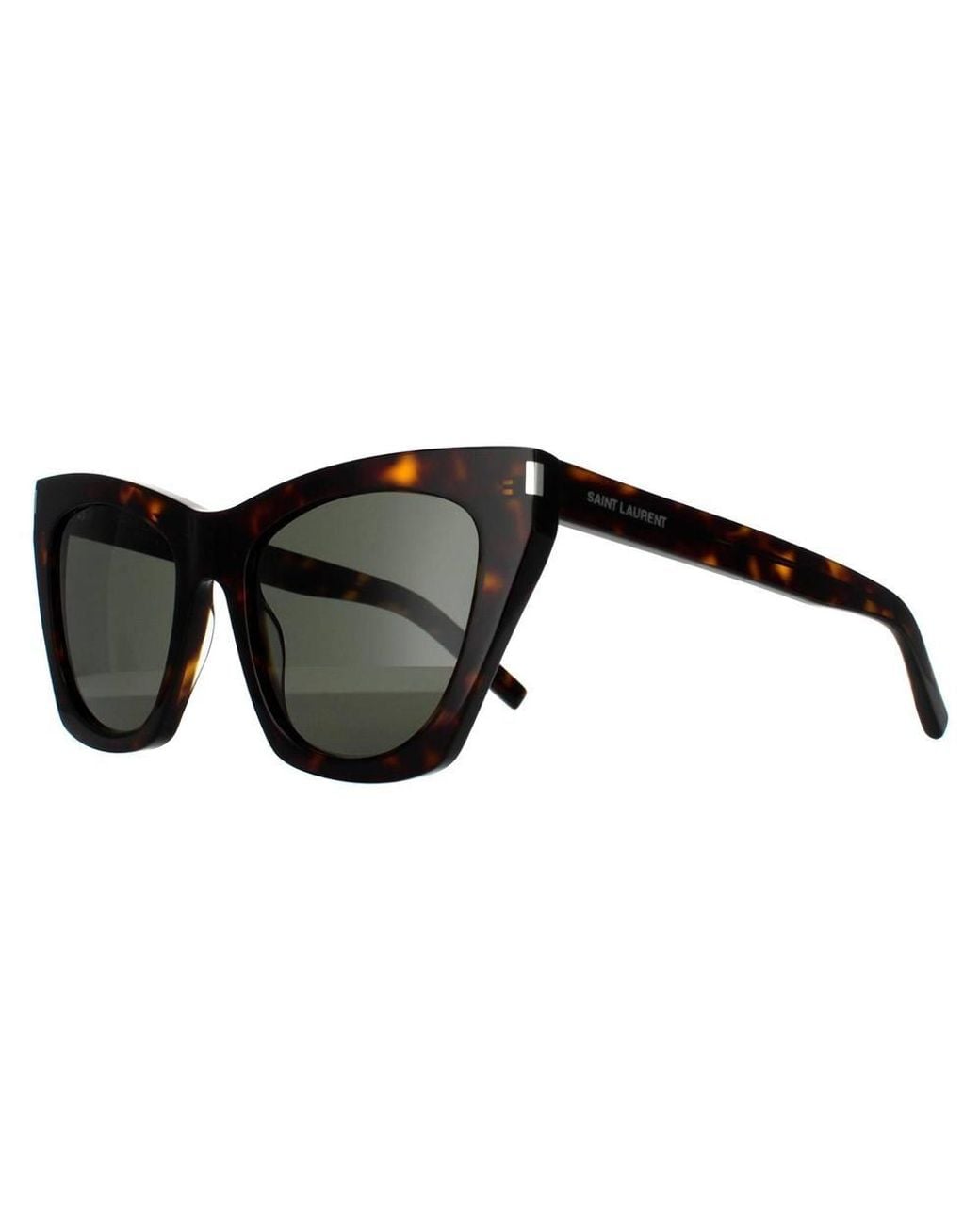 Saint Laurent Black Cat Eye Havana Sunglasses