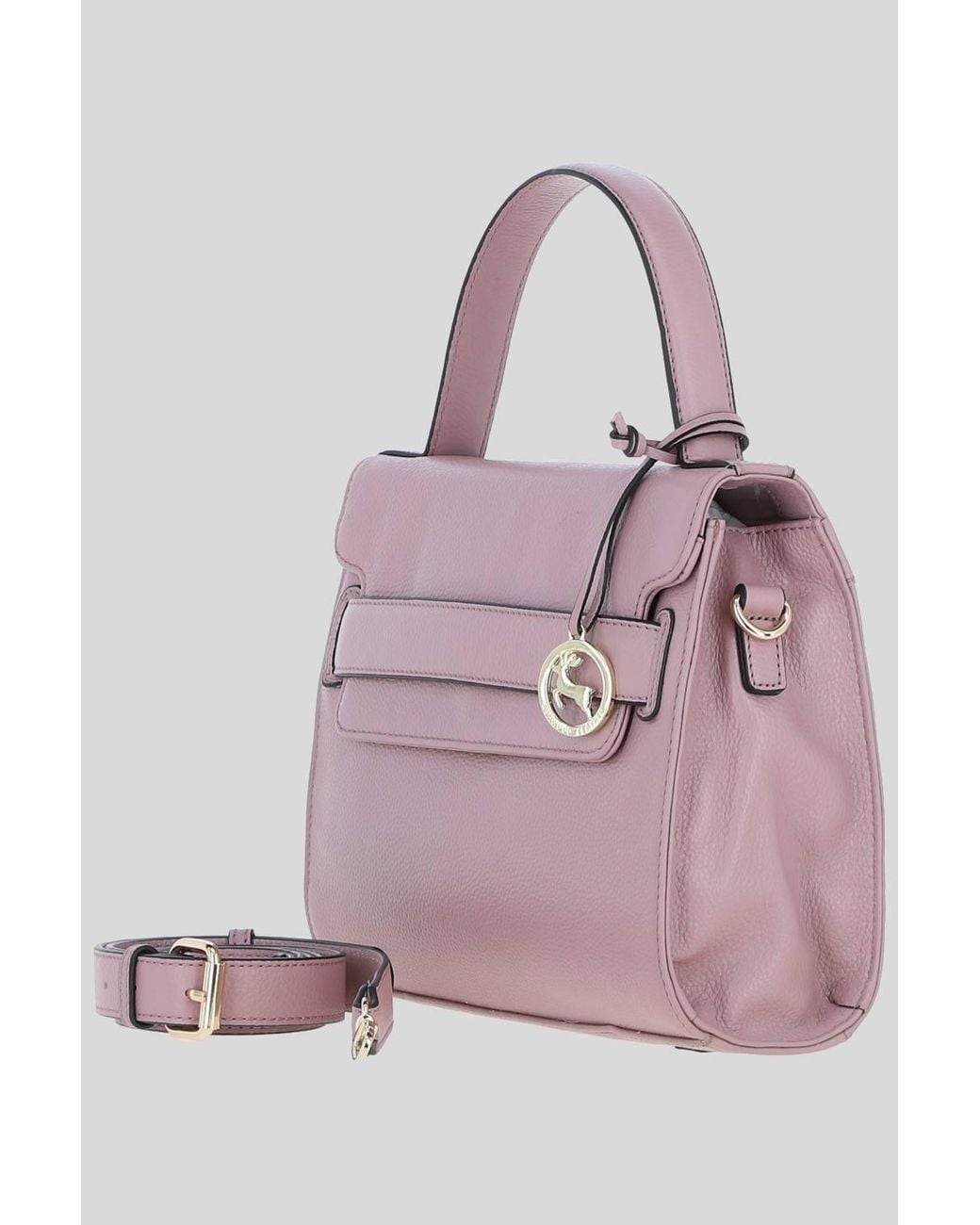 Ashwood Leather Pink 'Ardora' Real Leather Handbag W/ Detachable Crossbody Strap