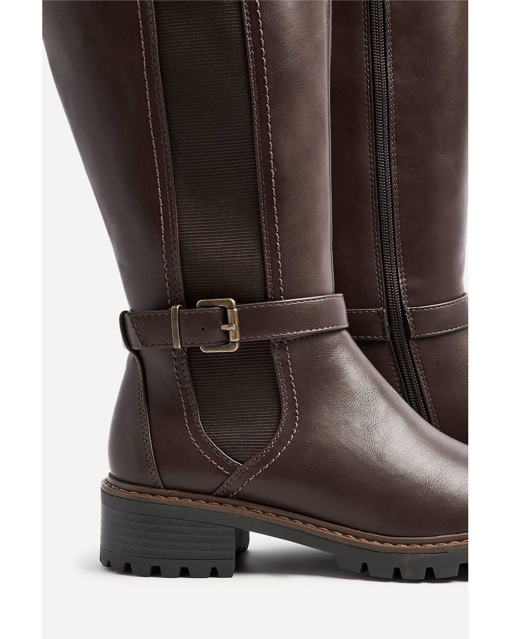 Linzi Brown Gilded Long Low Boots