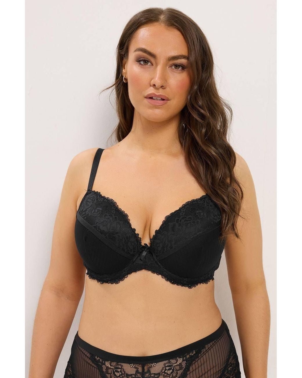 Yours Red 2 Pack Stripe Mesh Bras