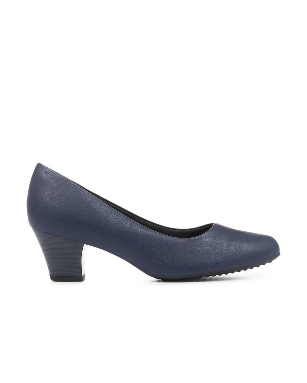 Pavers Blue Heeled Court Shoes