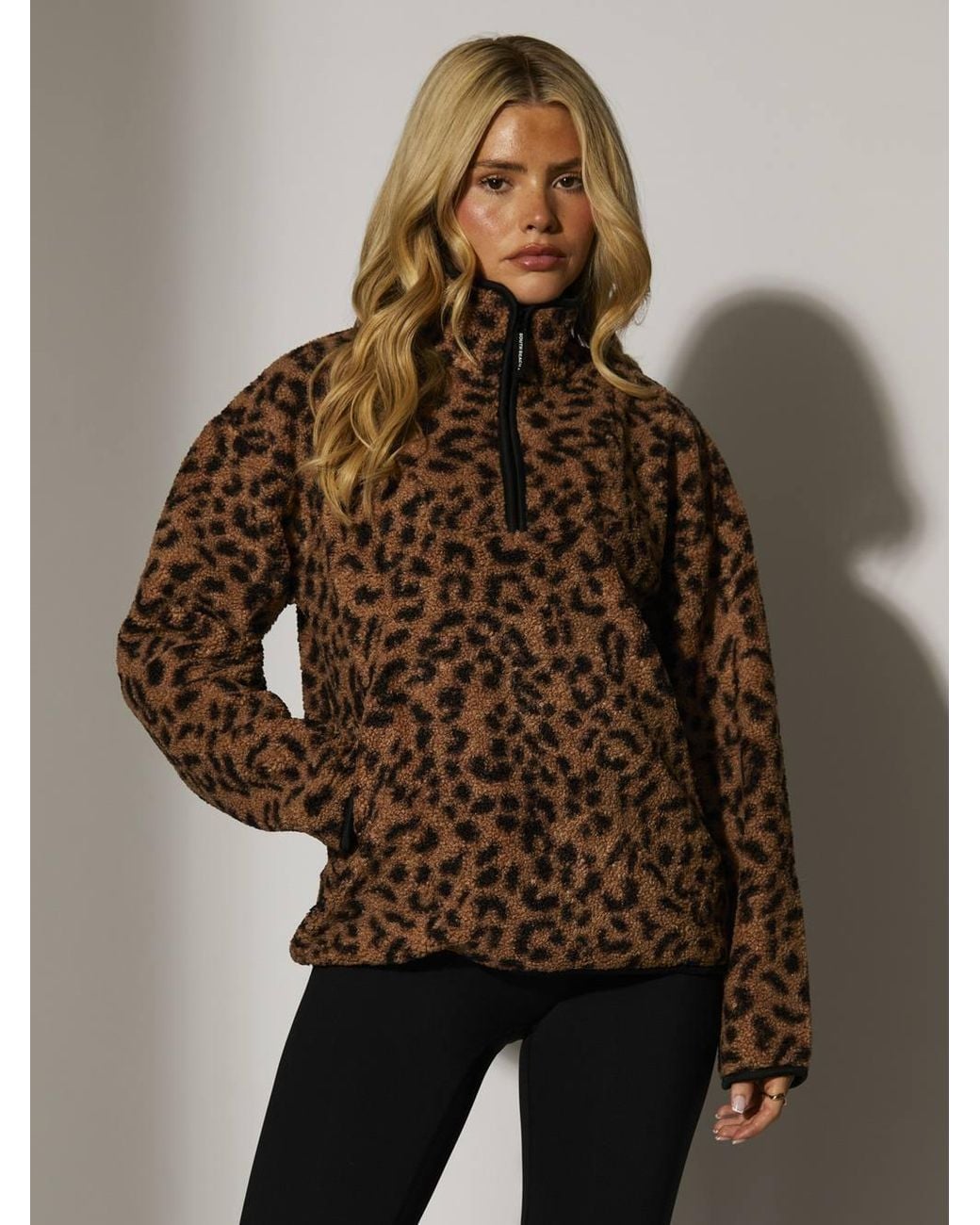 South Beach Brown Borg 1/4 Length Jacket