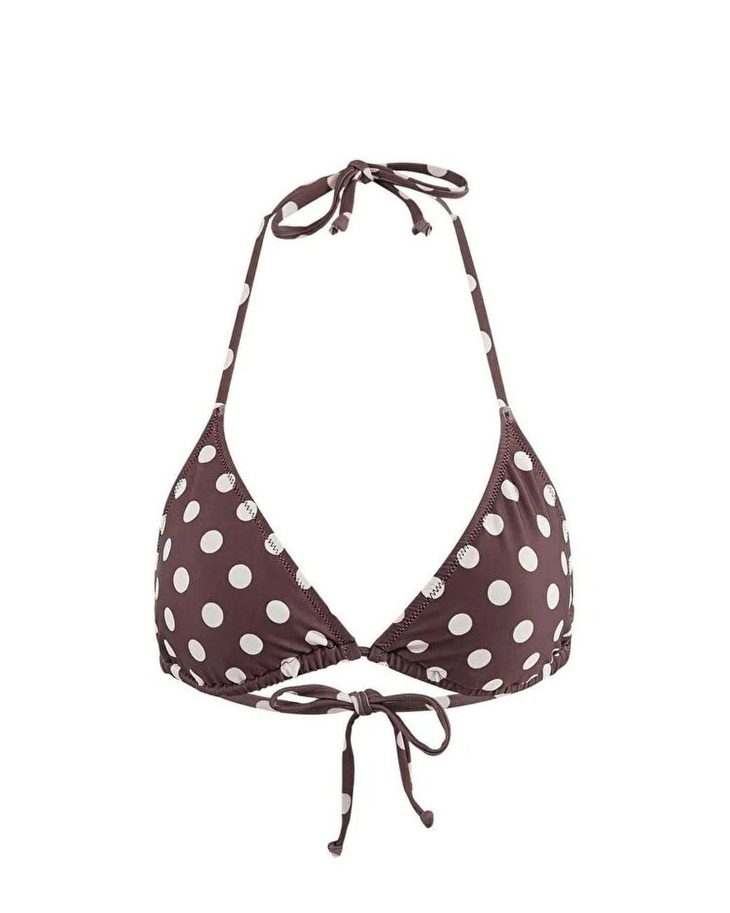 WOVCOR White Polka Dot Printed Triangle Bikini Top 2 Pack W/ Adjustable Straps