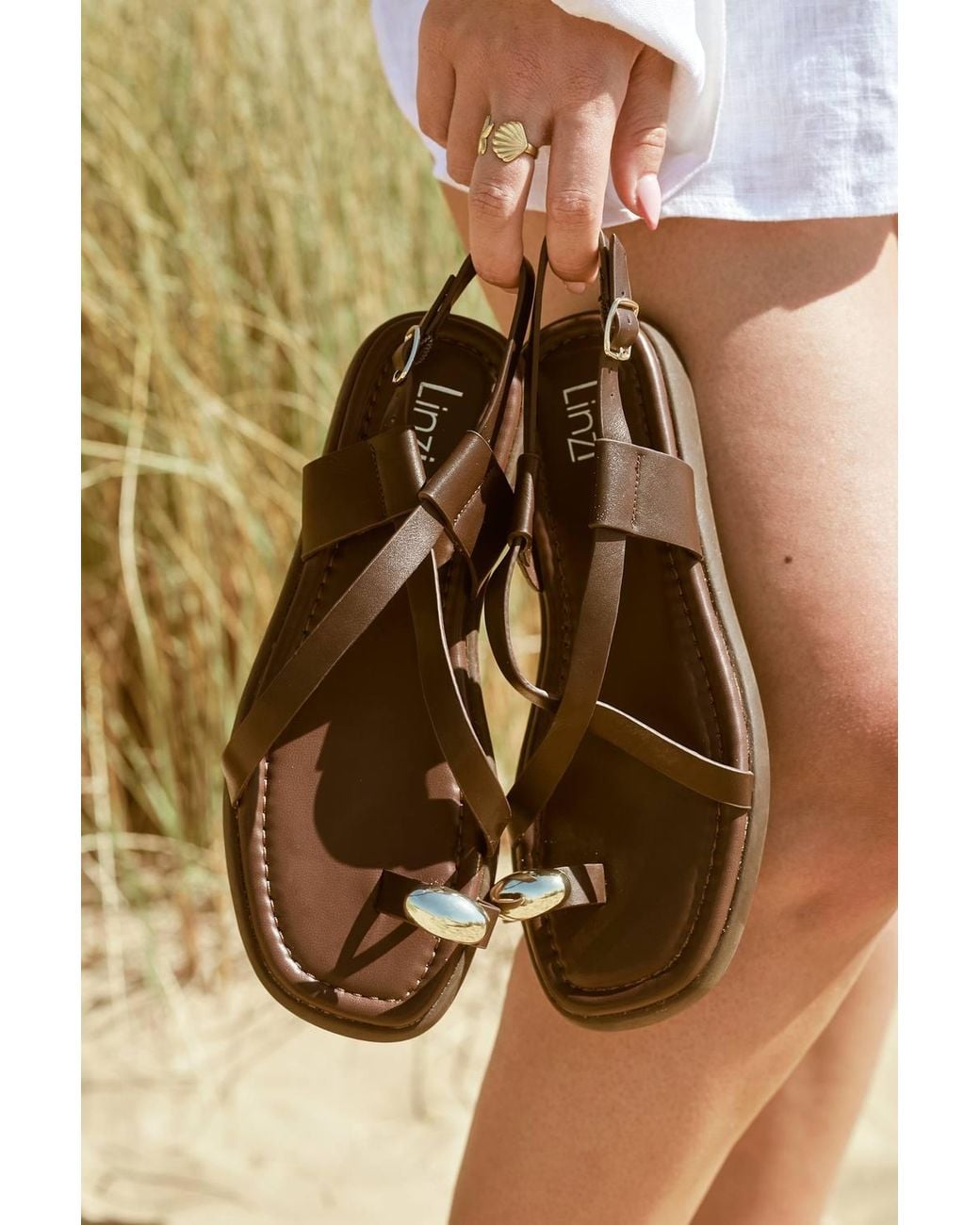 Linzi Brown Salma & Flat Sandals