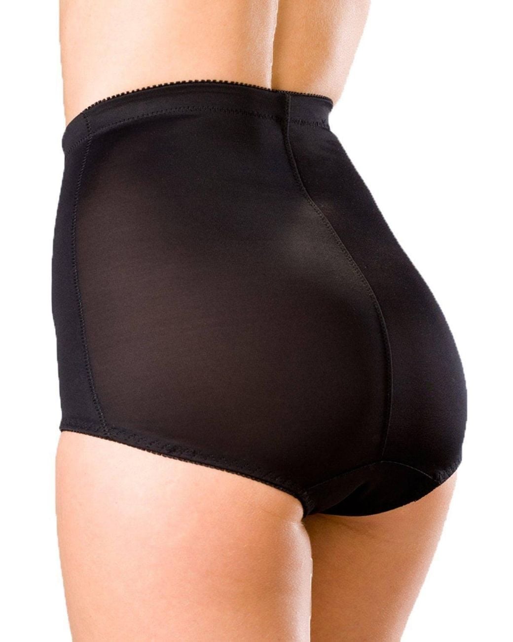 CAMILLE Black Bella Magic Firm Control Two Pack Support Slimming Briefs