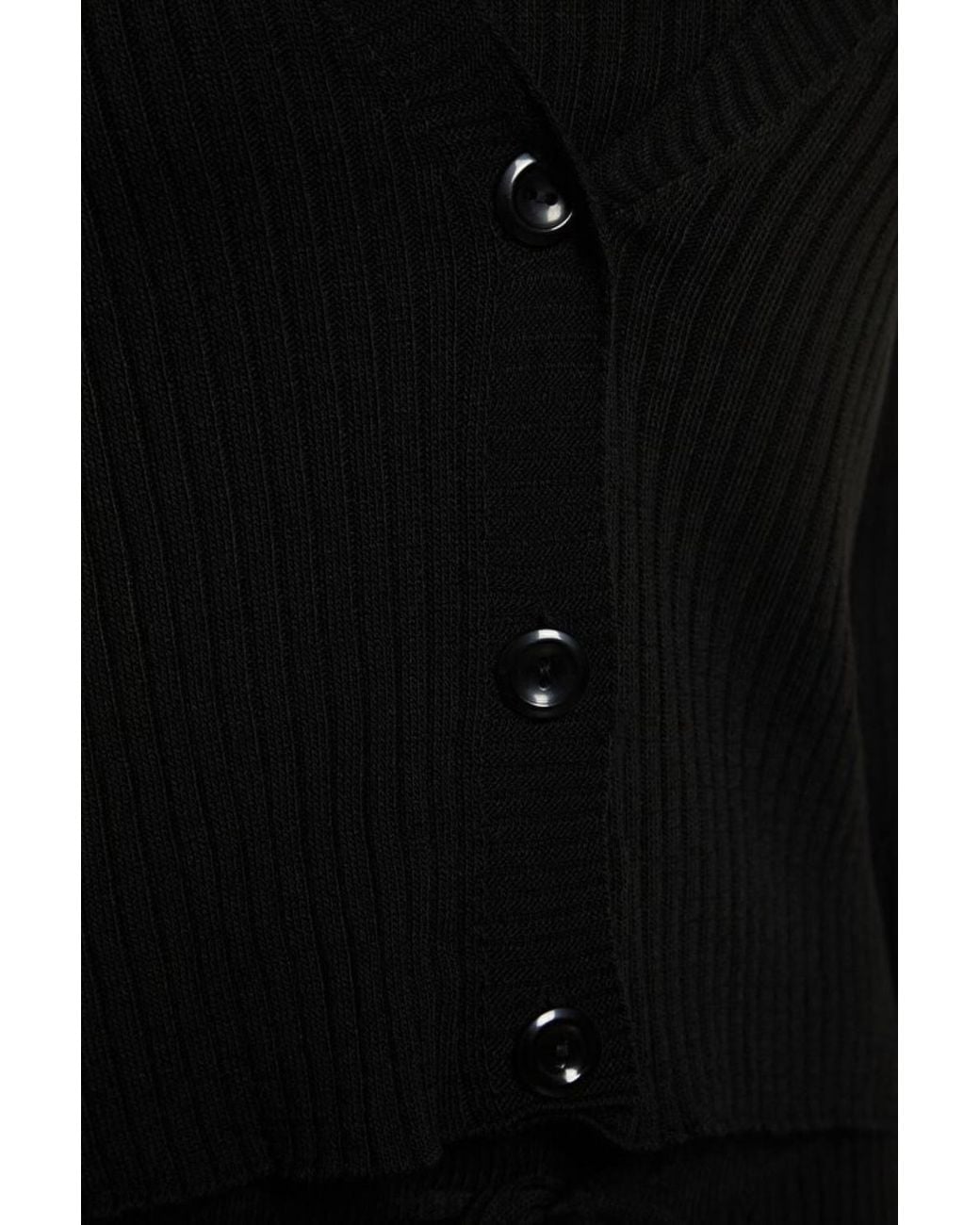 WOVCOR Black 3-Piece Knit Cardigan, Top & Pants Set