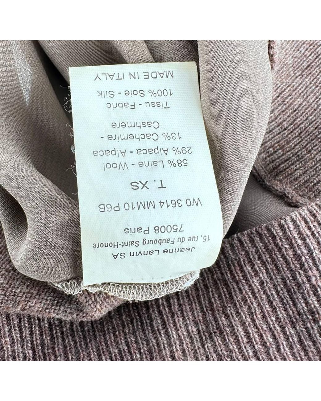 Lanvin Purple Preloved Short-Sleeve Crew Neck Knitted Top