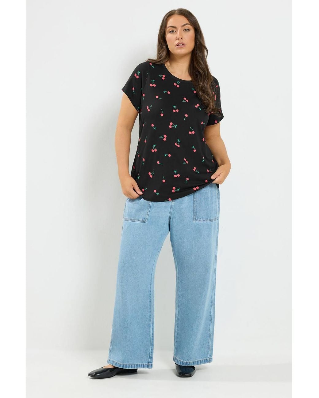 Yours Black 2 Pack Cherry T-Shirts
